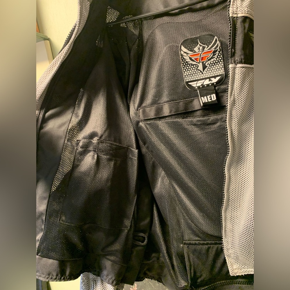 Fly Racing Motorcycle Riding Jacket in Silver, Street Coolpro II Mesh Jacket - Picture 13 of 16